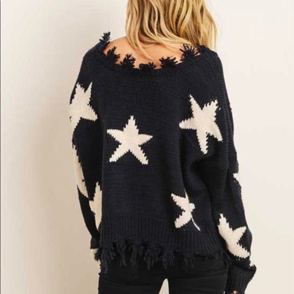 Storia Star Fringe Sweater - Picture 3 of 6